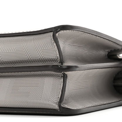 Fendi Calfskin Striped Texture FF Peekaboo I See U X Cross Satchel Moon Argilla 10 of 10