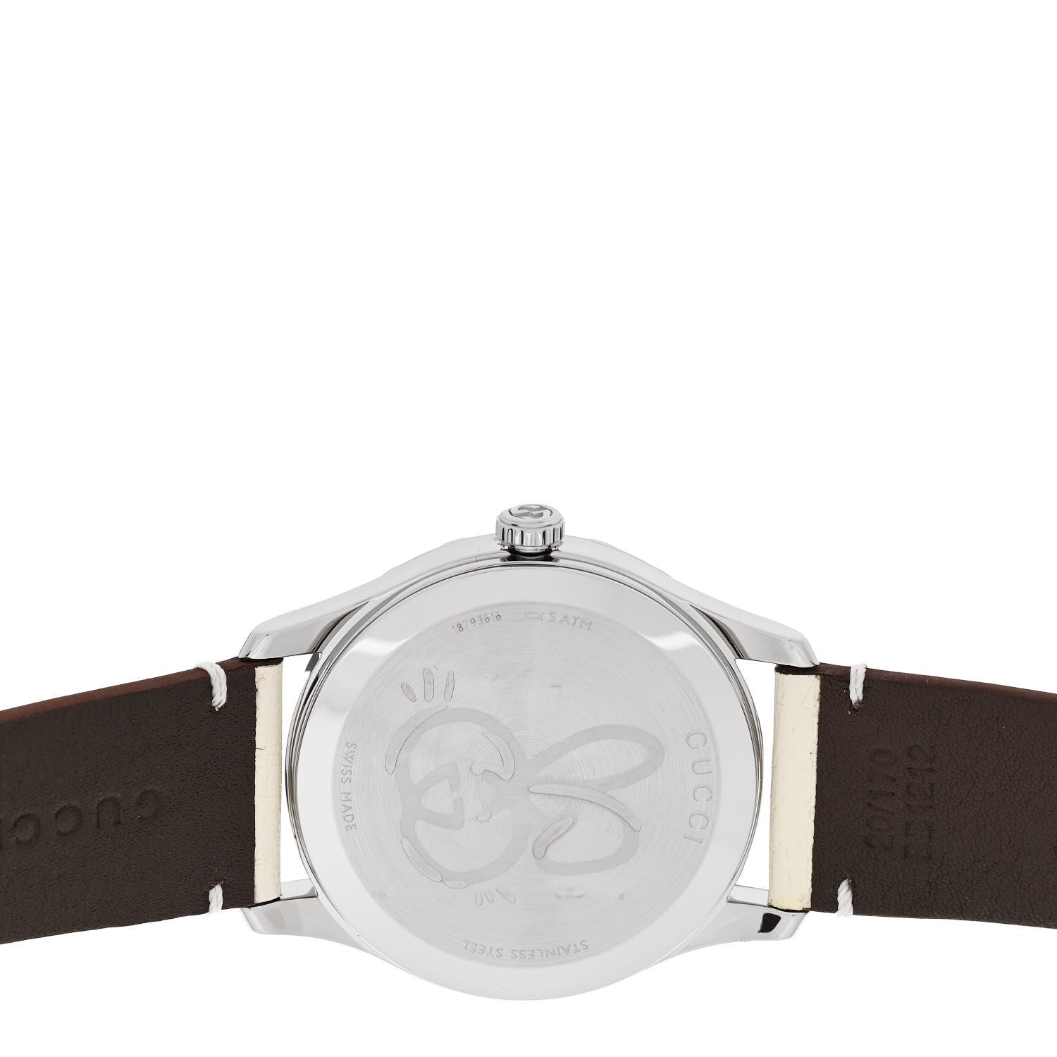 Gucci Stainless Steel Calfskin 38mm G-Timeless Capsule Collection Rabbit Quartz Watch 4 of 5