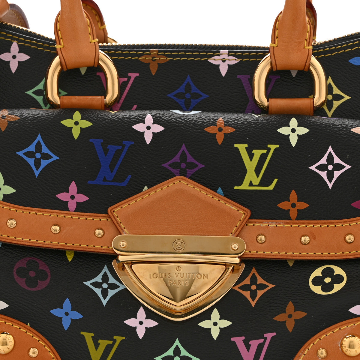 Louis Vuitton Monogram Multicolor Rita Black 8 of 10