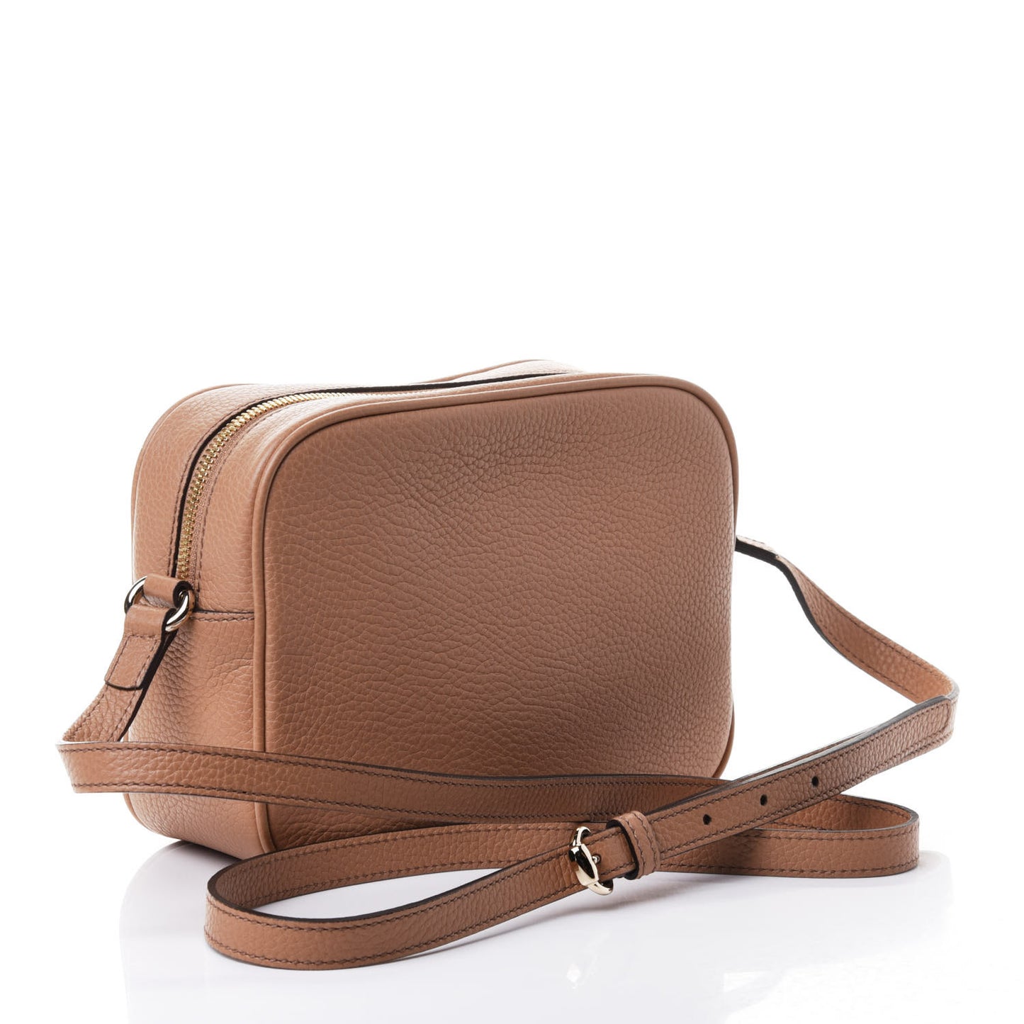 Pebbled Calfskin Small Soho Disco Bag Rose Beige