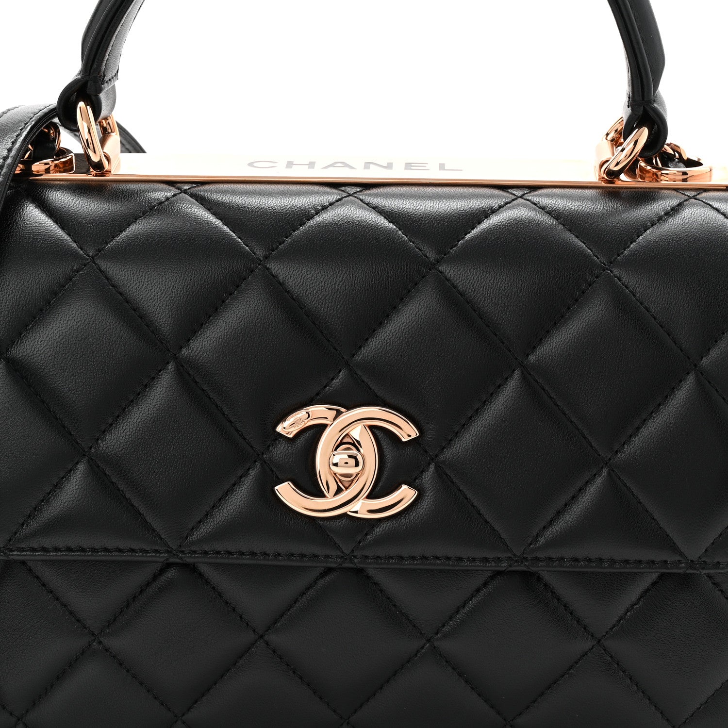 Chanel Lambskin Quilted Small Trendy CC Dual Handle Flap Bag Black 8 of 10