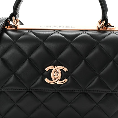 Chanel Lambskin Quilted Small Trendy CC Dual Handle Flap Bag Black 8 of 10