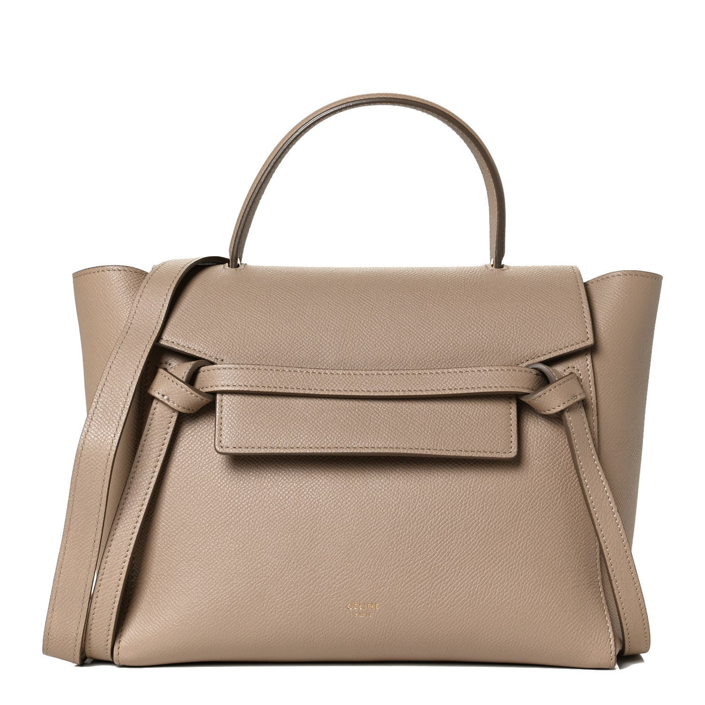 Grained Calfskin Micro Belt Bag Light Taupe