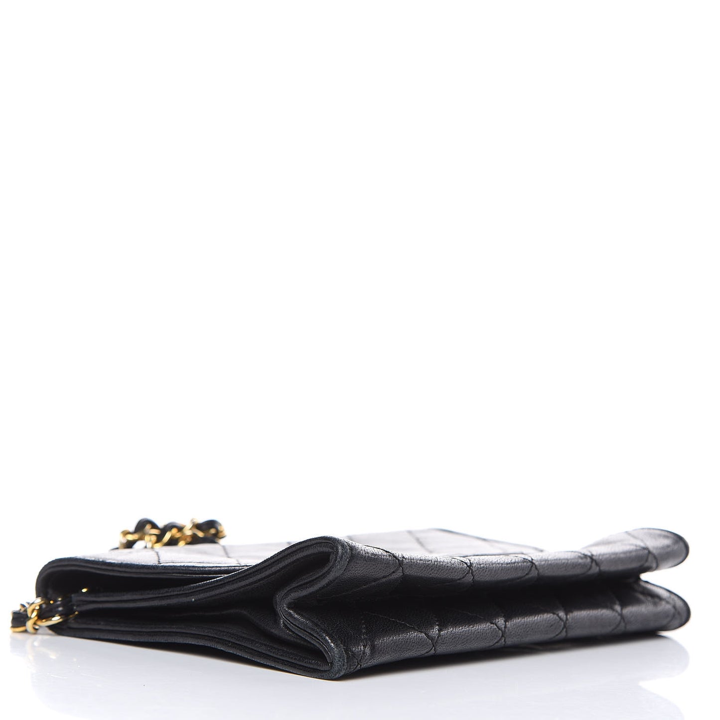 Lambskin Quilted Small Tassel Flap Black