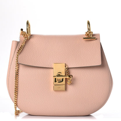 Chloe Grained Lambskin Drew Shoulder Bag Cement Pink 1 of 8