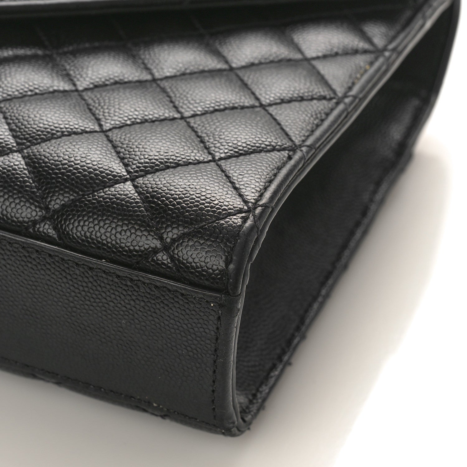 Saint Laurent Grain De Poudre Textured Mixed Matelasse Triquilt Medium Monogram Satchel Black 9 of 10
