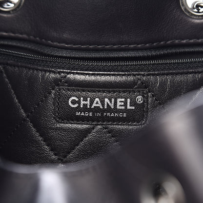 Chanel Calfskin Stitched Large Urban Luxury Drawstring Backpack Black 6 of 11