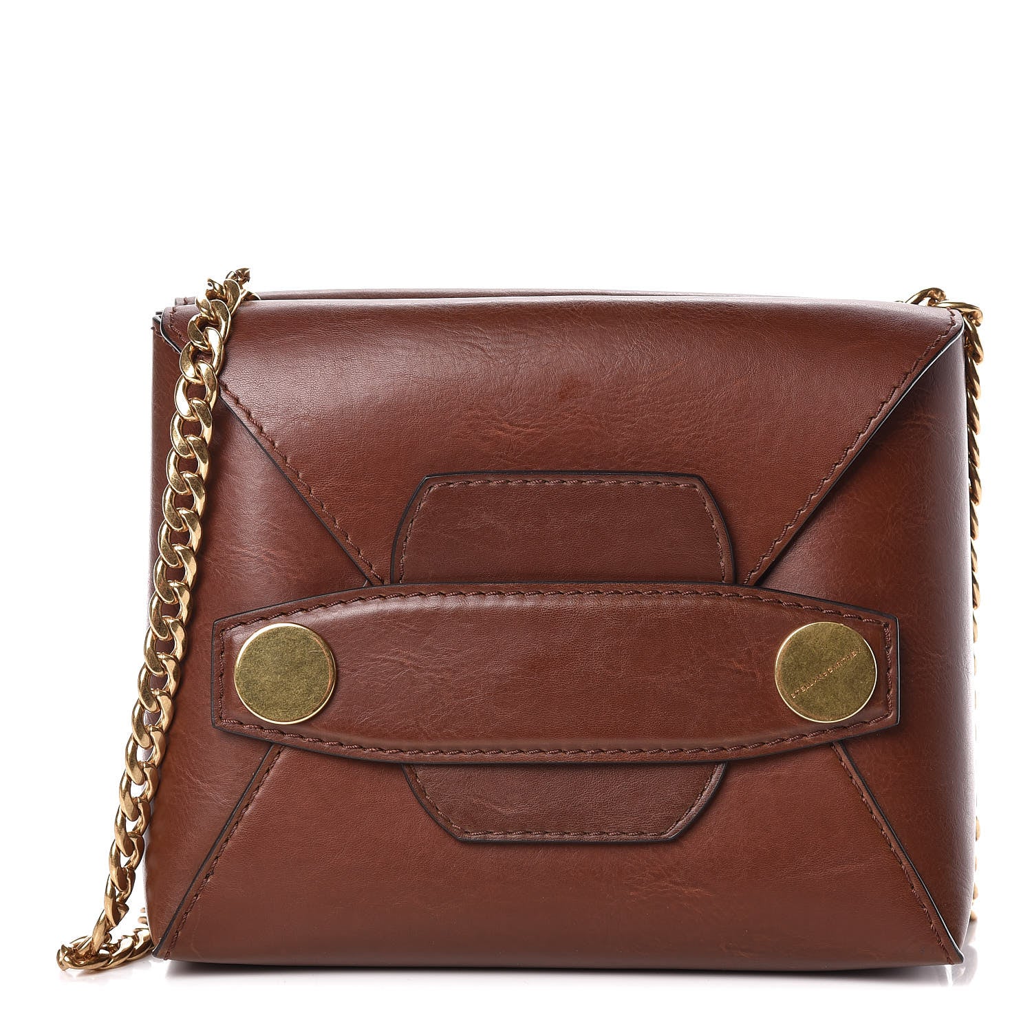 Stella McCartney Eco Alter Nappa Small Popper Shoulder Bag Cognac 1 of 10