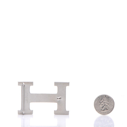 Hermes Brushed Palladium 32mm H Belt Buckle 2 of 4