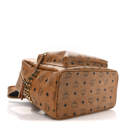 MCM Visetos Small Side Stud Stark Backpack Cognac 3 of 11