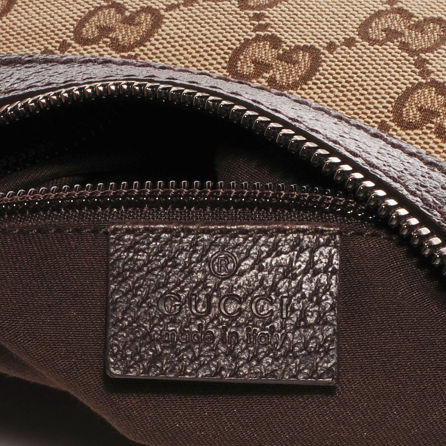 Monogram Medium Half Moon Hobo Dark Brown