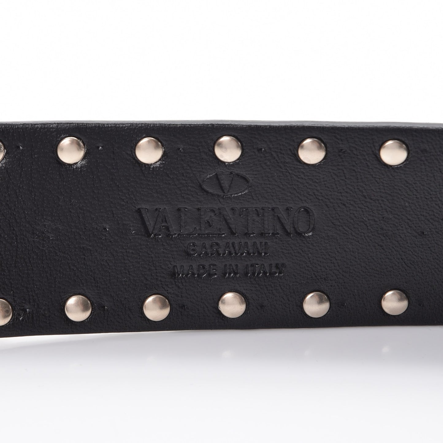Lambskin Rockstud Spike Shoulder Strap Black
