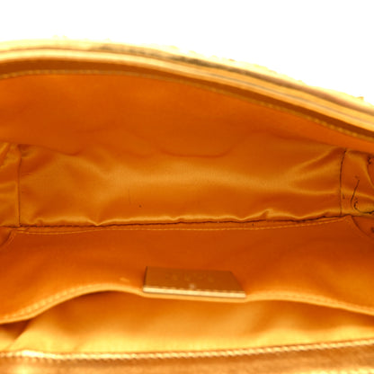Gucci Sequin Matelasse Diagonal Mini GG Marmont Shoulder Bag Gold 5 of 13