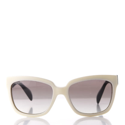 Prada Square Sunglasses SPR 07P White Black 2 of 10