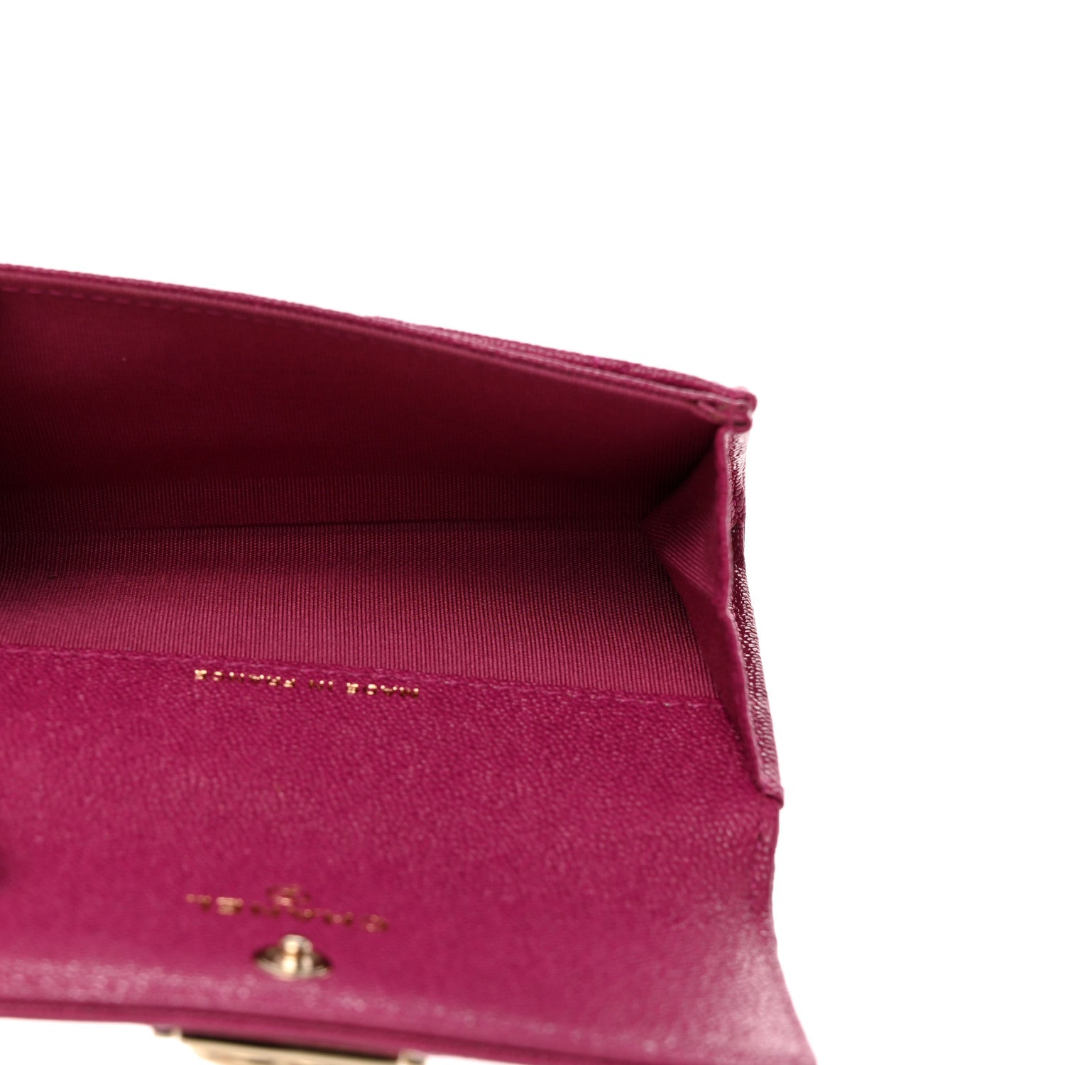 Chanel Caviar Quilted Boy Card Holder Wallet Fuchsia 6 of 10
