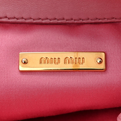 Miu Miu Nappa Matelasse Double Zip Shoulder Bag Orchid Pink 7 of 13