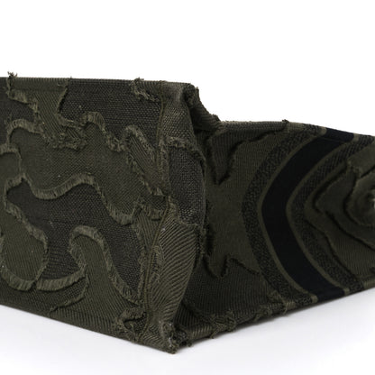 Christian Dior Canvas Embroidered Camouflage Book Tote Green 10 of 11