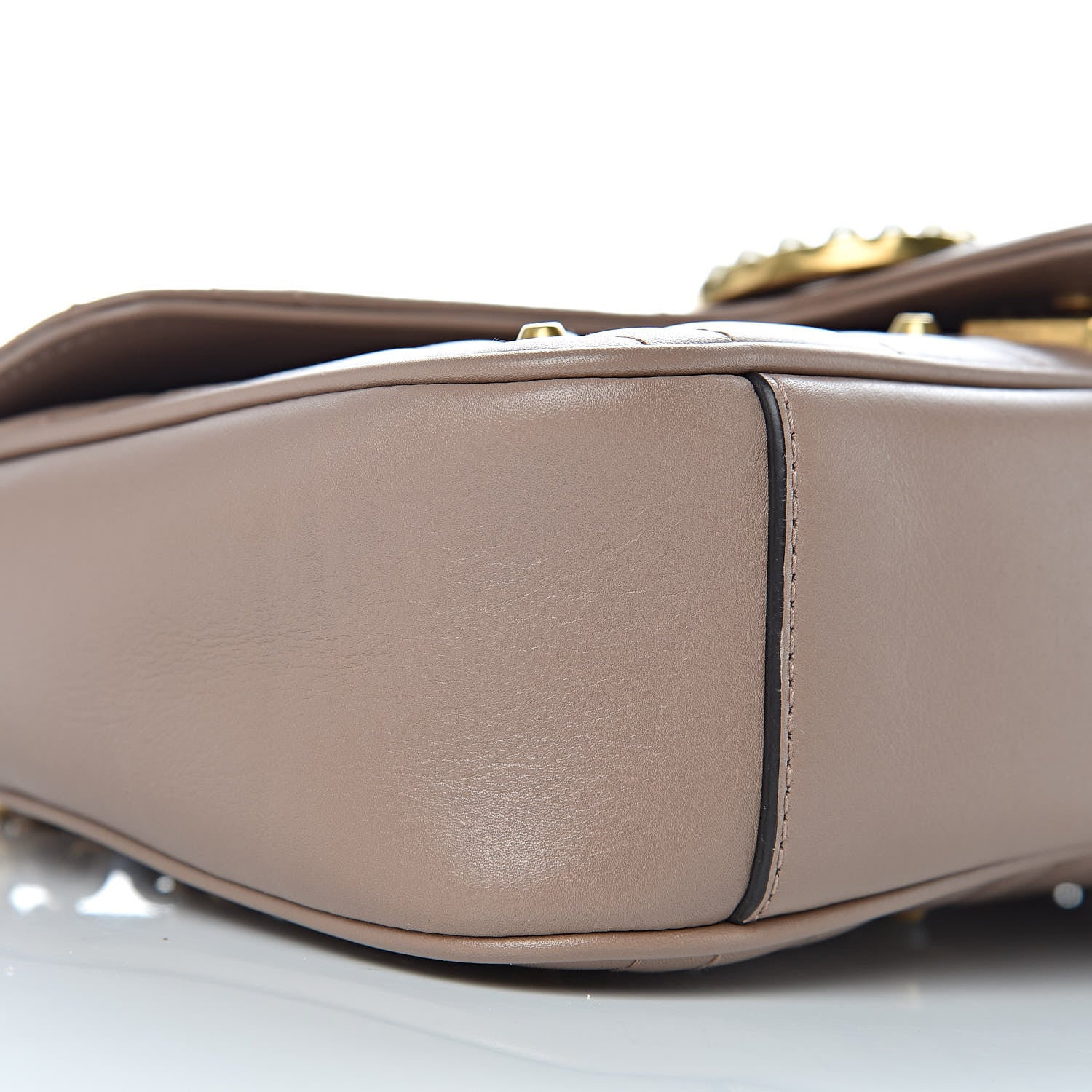 Gucci Calfskin Matelasse Studded Mini Pearly GG Marmont Shoulder Bag Porcelain Rose 9 of 10
