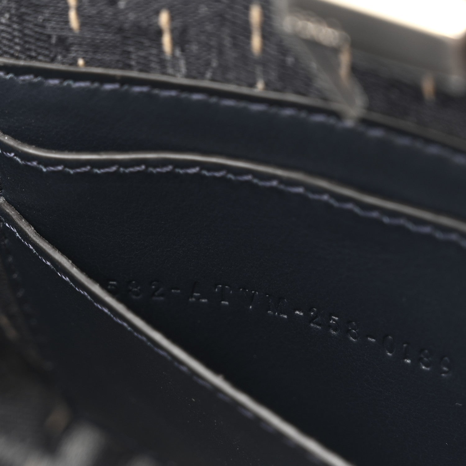 Fendi Chenille Vitello Seta FF Peekaboo I See U X Cross Satchel Blue Notte 8 of 11