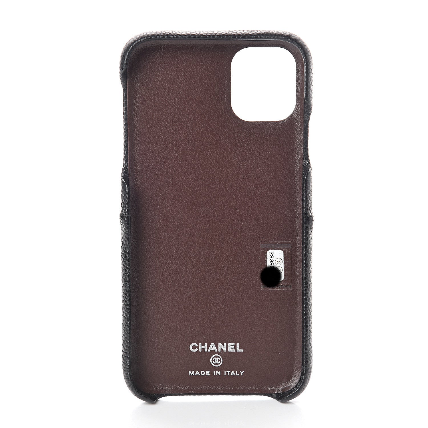 Chanel Caviar Quilted iPhone 11 Tech Case Black Burgundy 2 of 5