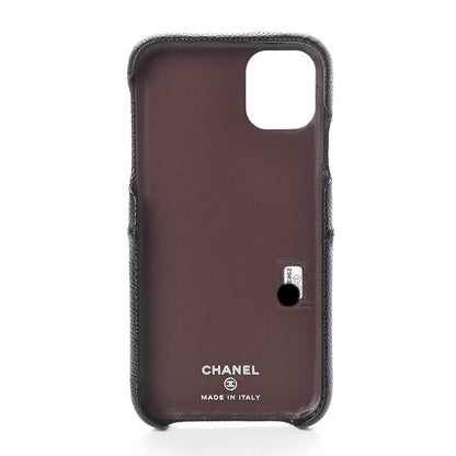 Chanel Caviar Quilted iPhone 11 Tech Case Black Burgundy 2 of 5