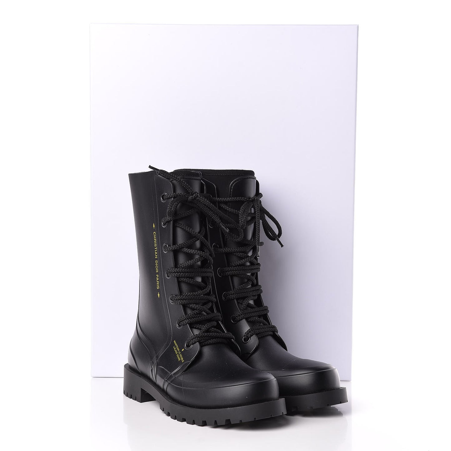 Rubber Diorcamp Low Boots 39 Black