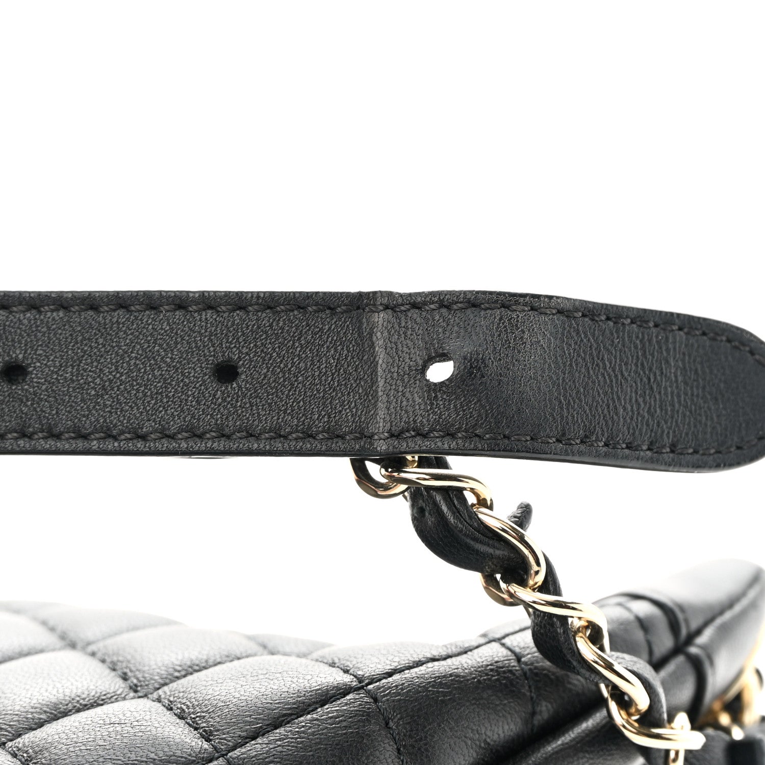 Chanel Lambskin Quilted Waist Bag Fanny Pack Black 10 of 13