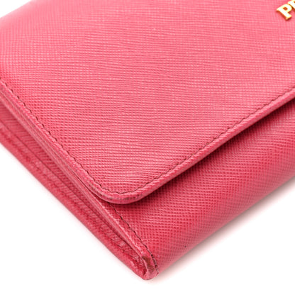 Prada Saffiano Wallet on Chain Peonia 11 of 13