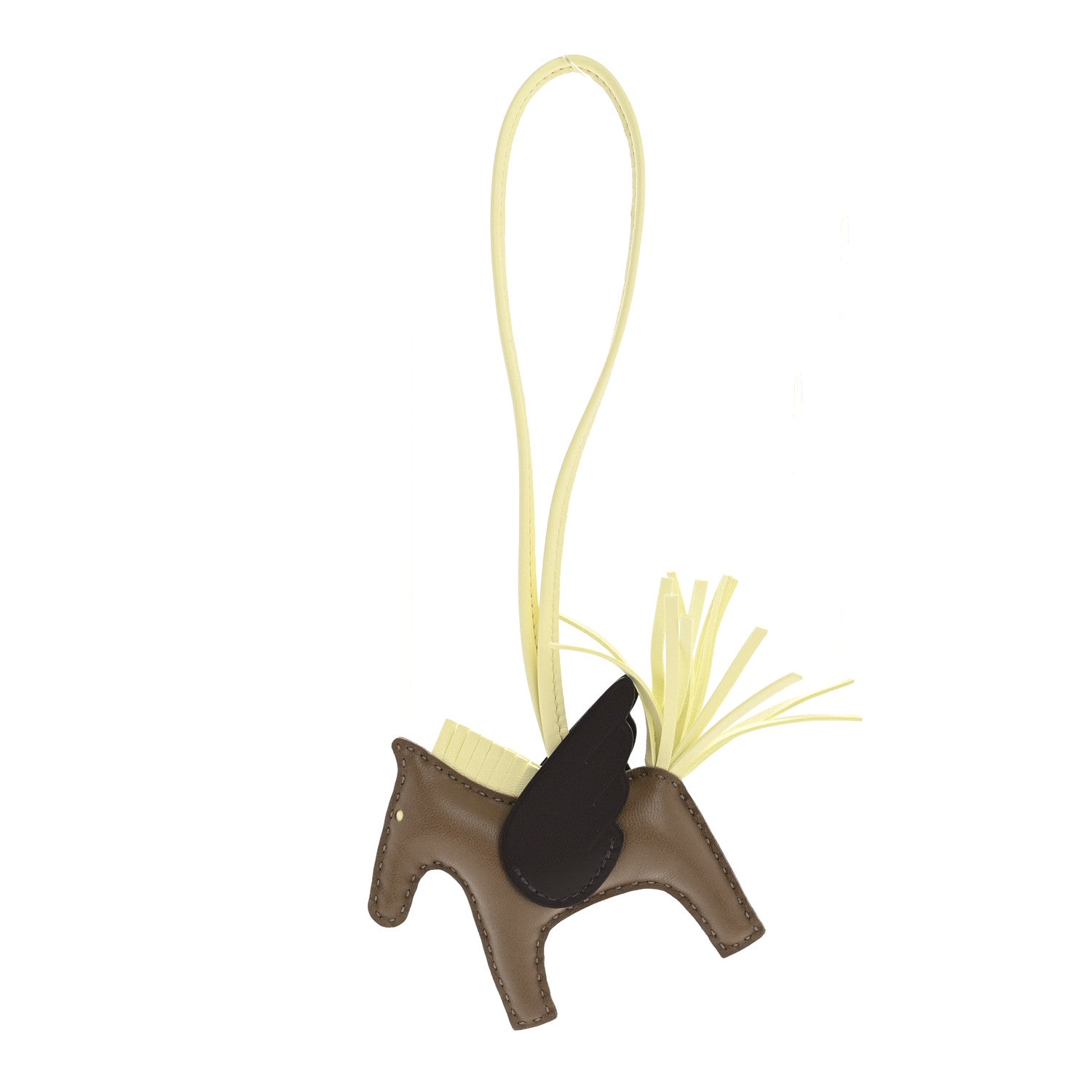 Hermes Milo Lambskin Grigri Rodeo Pegase Horse Bag Charm PM Etoupe Jaune Milton Rouge Sellier 1 of 5