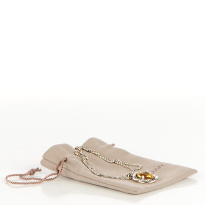 David Yurman Sterling Silver Citrine 14mm Infinity Pendant Necklace 5 of 5