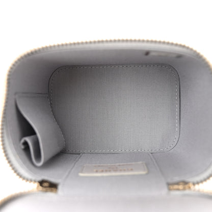 Chanel Lambskin Quilted Top Handle Mini Vanity Case With Chain Grey 5 of 10