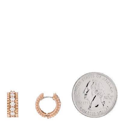 Roberto Coin 18K Rose Gold Diamond Sienna Hoop Earrings 2 of 4