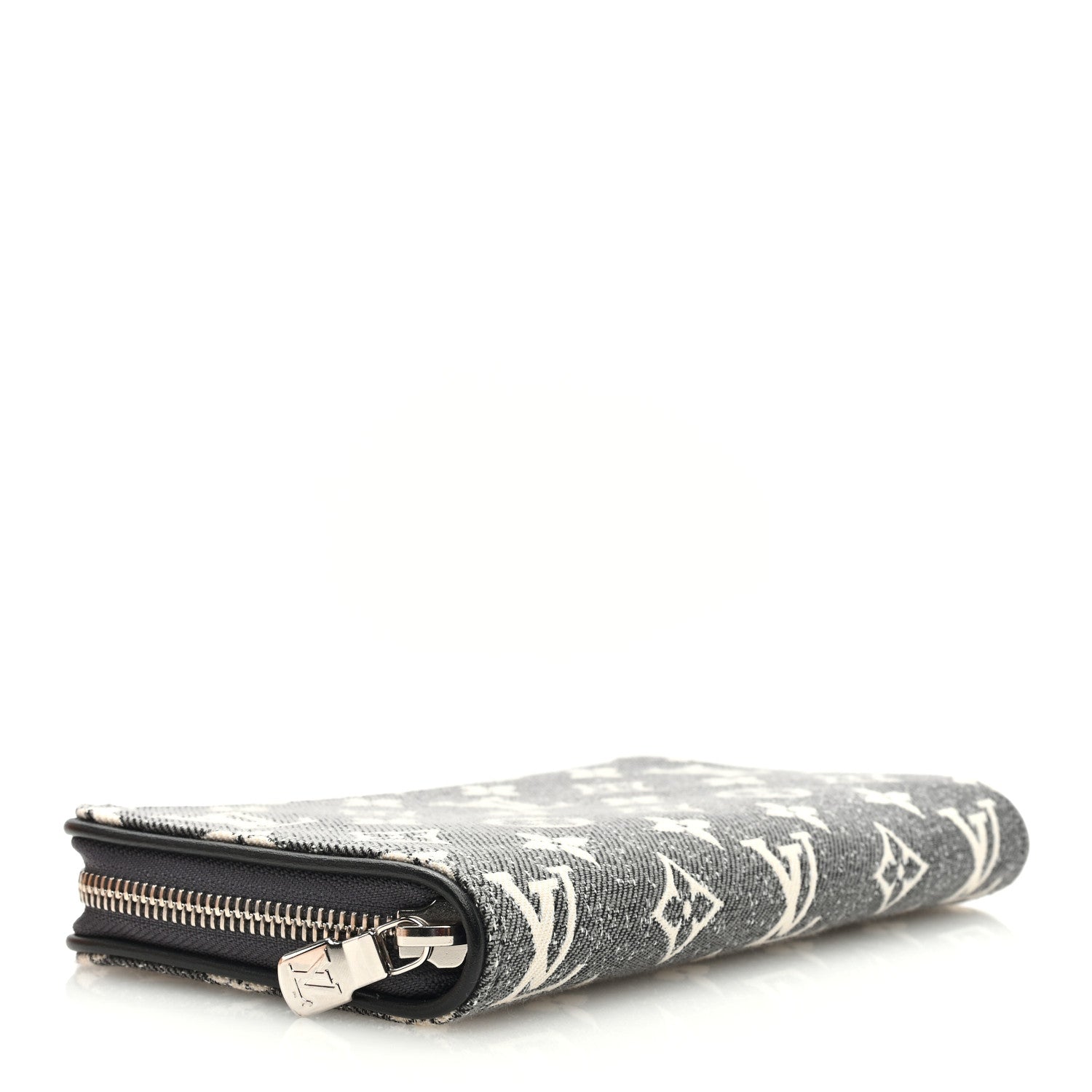 Louis Vuitton LOUIS VUITTON Denim Monogram Jacquard Zippy Wallet Grey 4 of 7