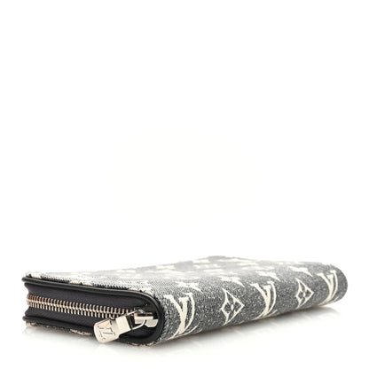 Louis Vuitton LOUIS VUITTON Denim Monogram Jacquard Zippy Wallet Grey 4 of 7