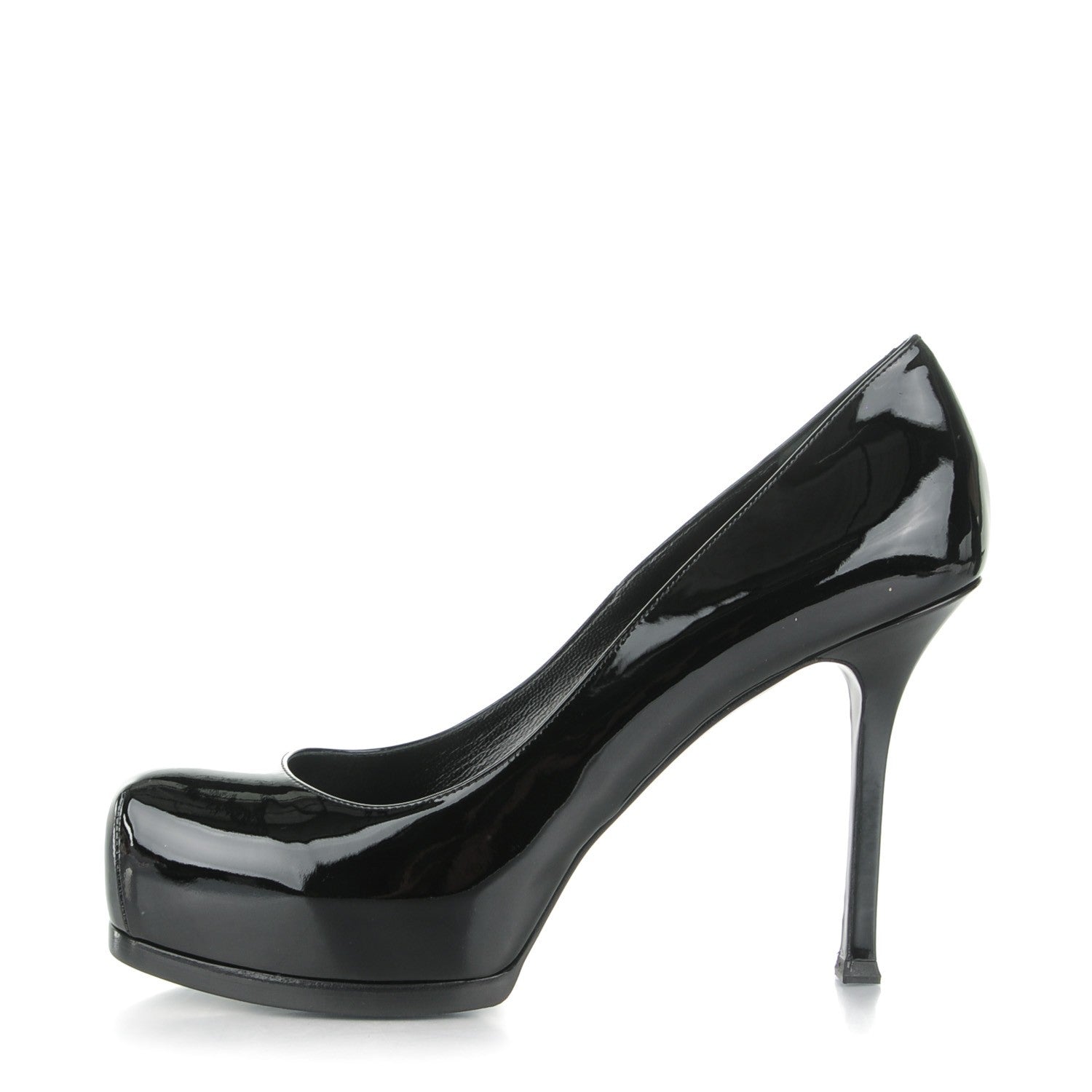 Saint Laurent Vitello Vernice Tribtoo 80 Pumps 39 Black 1 of 7