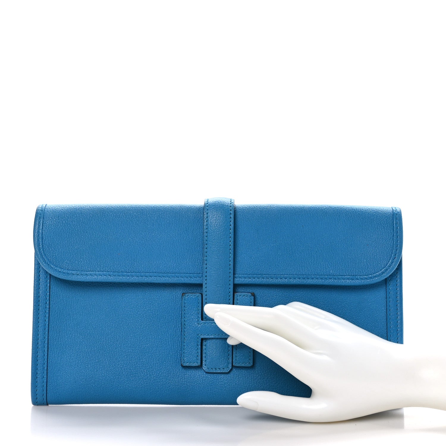 Hermes Evercolor Jige Elan 29 Clutch Bleu Frida 2 of 8