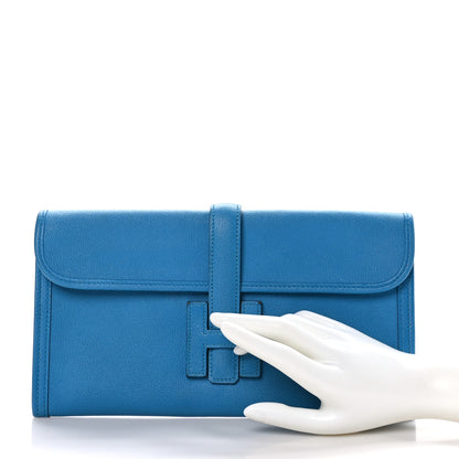 Hermes Evercolor Jige Elan 29 Clutch Bleu Frida 2 of 8