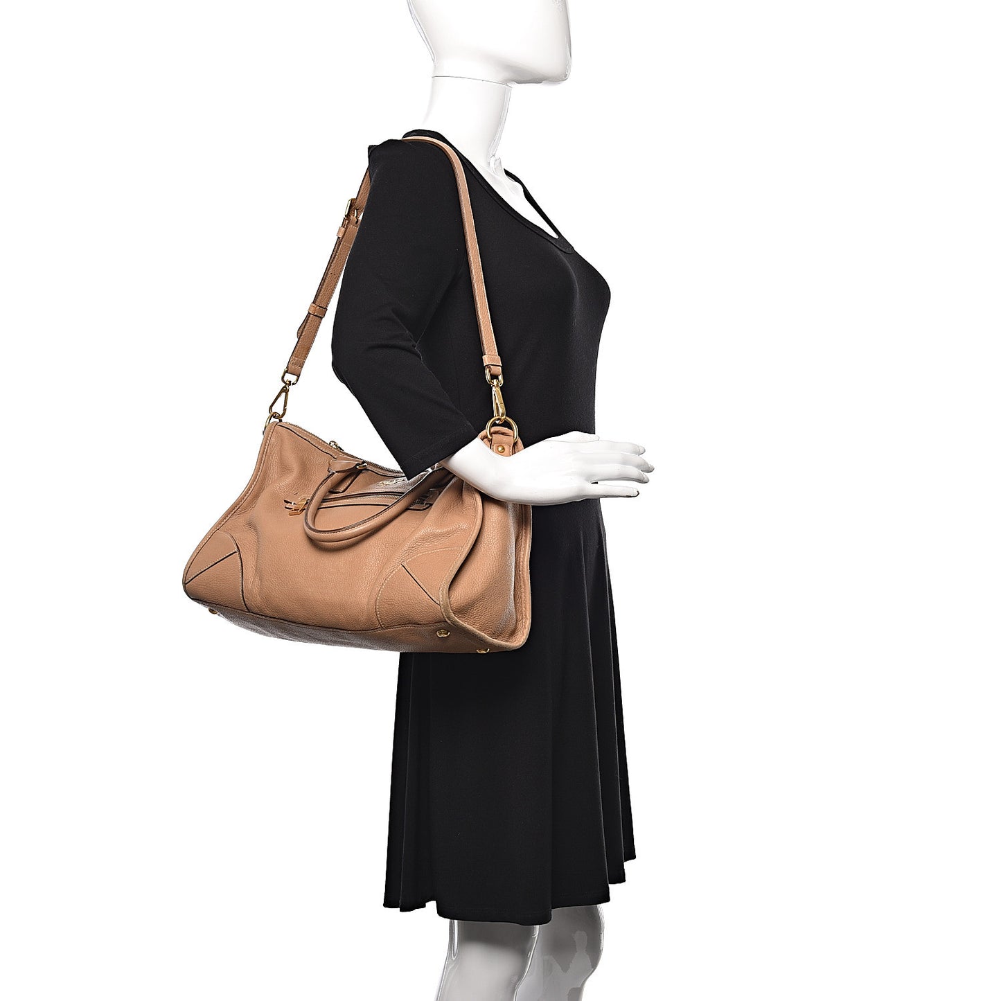 Cervo Deerskin Shoulder Bag Sabbia