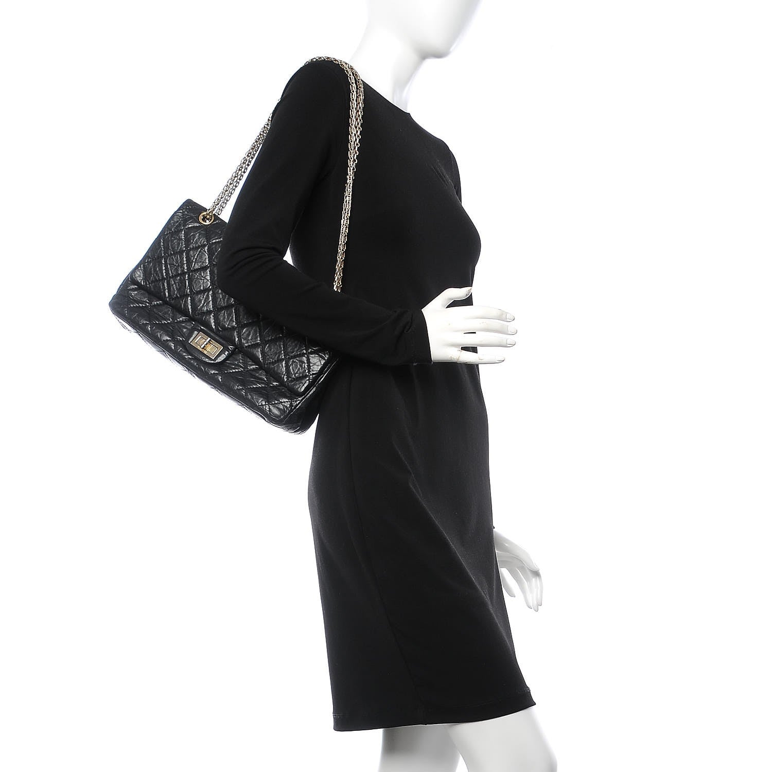 Chanel Aged Calfskin Quilted 2.55 Reissue 227 Flap Black 3 of 15