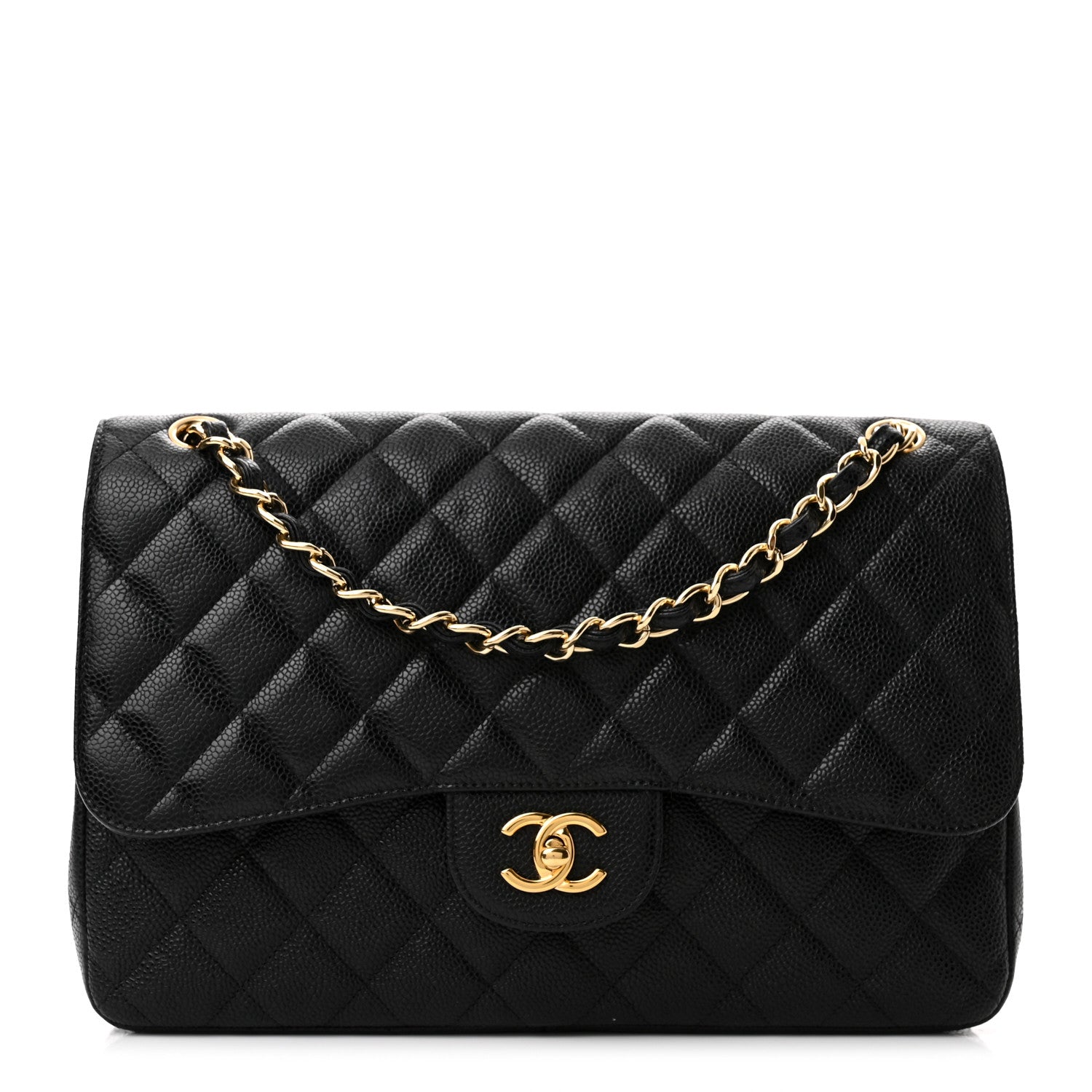 Chanel Caviar Quilted Jumbo Double Flap Black 1 of 10