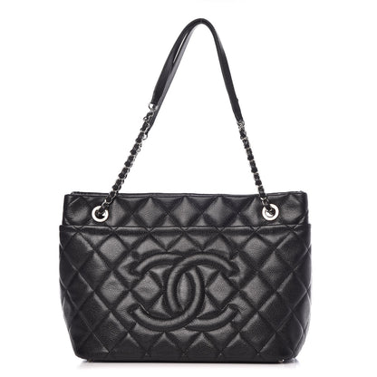 Chanel Caviar Quilted CC Timeless Soft Tote Black 1 of 7