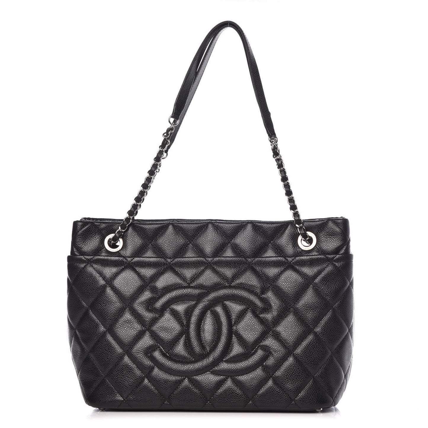 Caviar Quilted CC Timeless Soft Tote Black