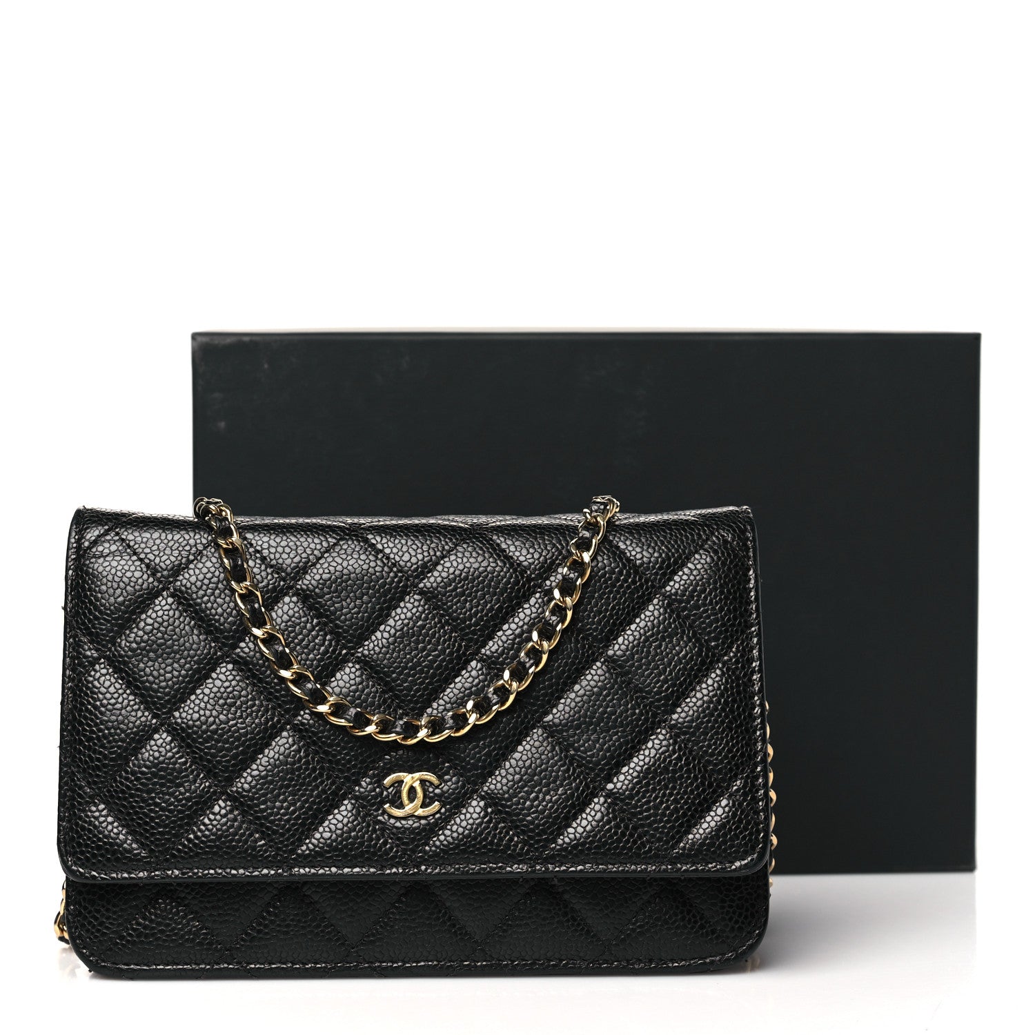Chanel Caviar Quilted Wallet on Chain WOC Black 12 of 12