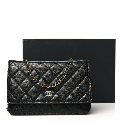Chanel Caviar Quilted Wallet on Chain WOC Black 12 of 12