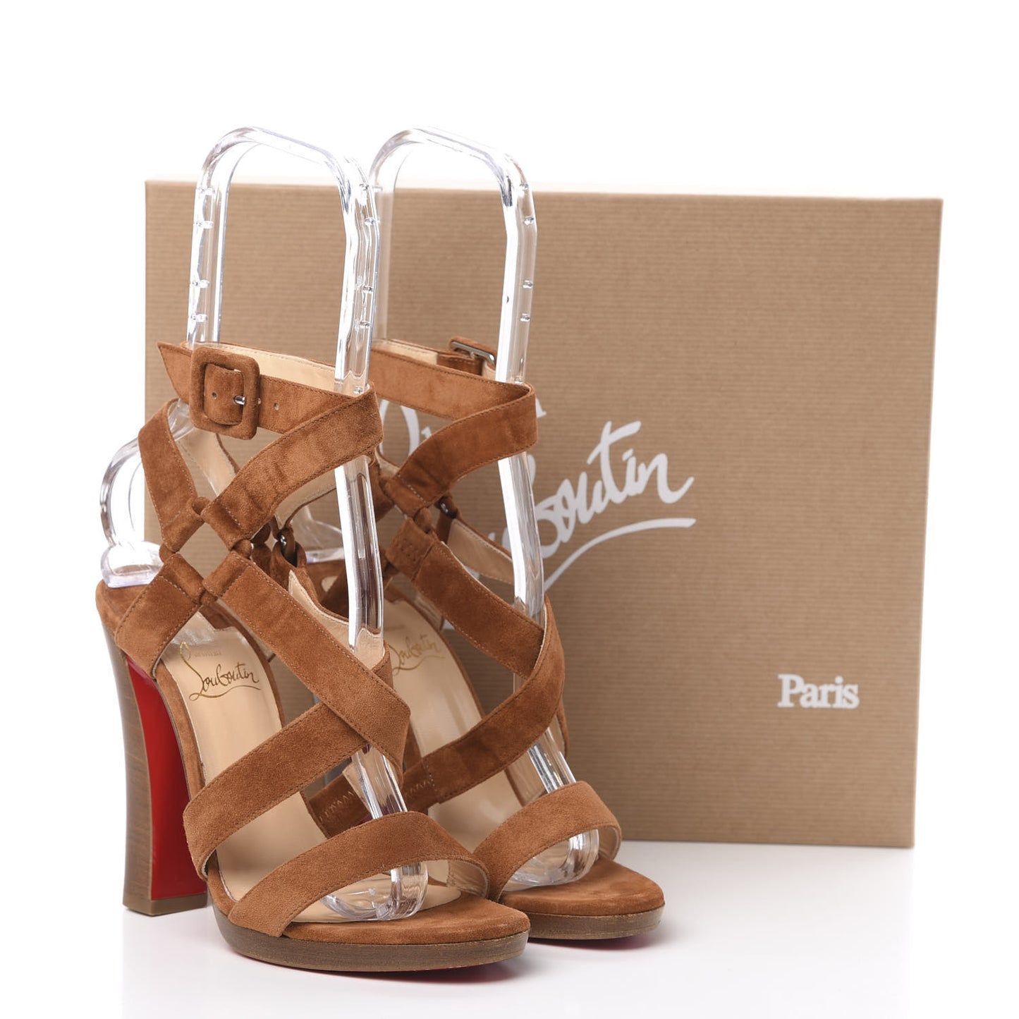 Veau Velours Corsini Platform 120 Sandals 36 Cannelle Noce Luc