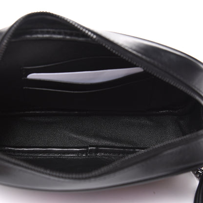 Saint Laurent Calfskin Tiger Burnout Monogram Lou Camera Bag Black 4 of 10