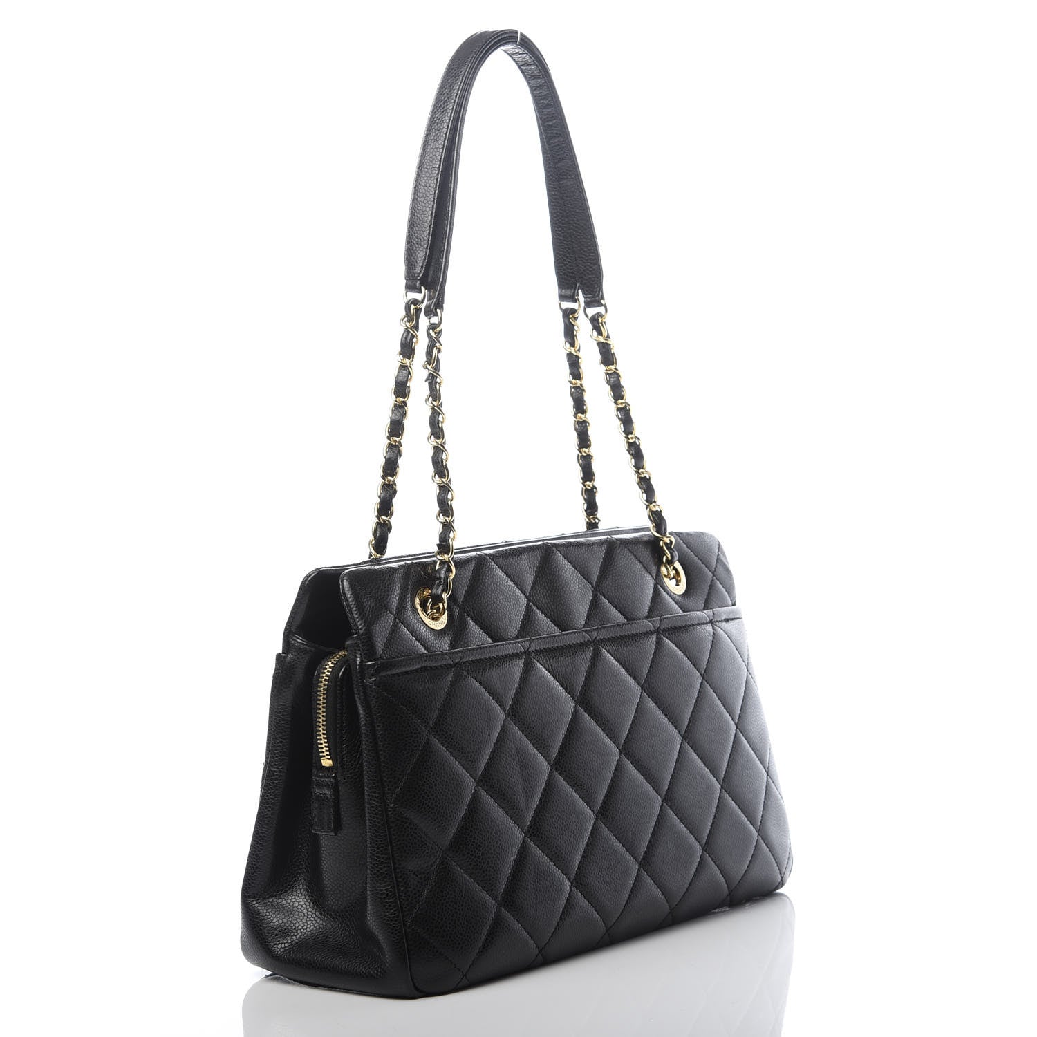 Chanel Caviar Quilted Timeless CC Soft Tote Black 3 of 10