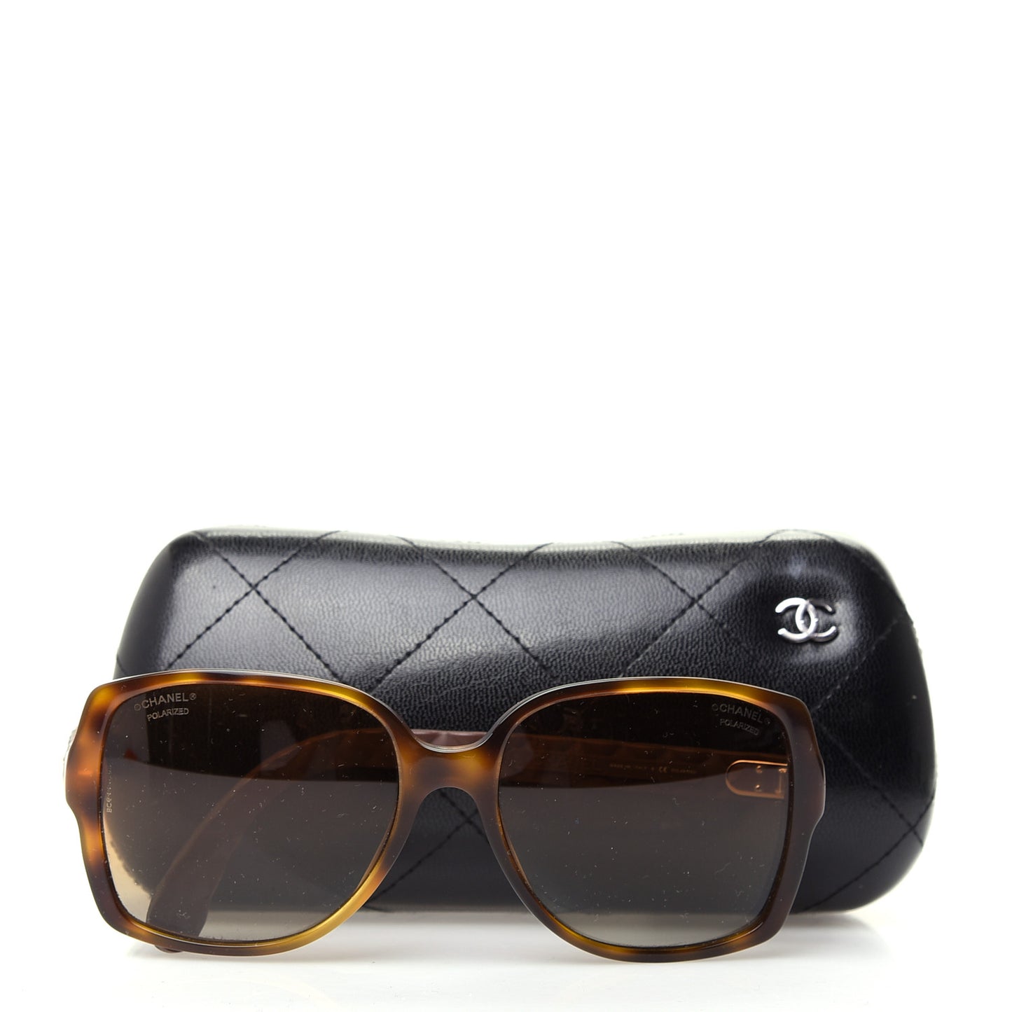 Quilted CC Sunglasses 5289-Q Tortoise