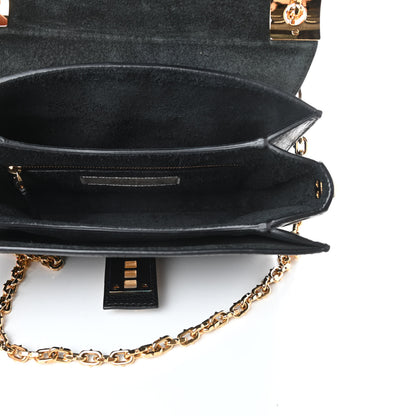 Valentino Garavani Pebbled Calfskin Jamaican Beaded B-Rockstud Shoulder Bag Black 5 of 12