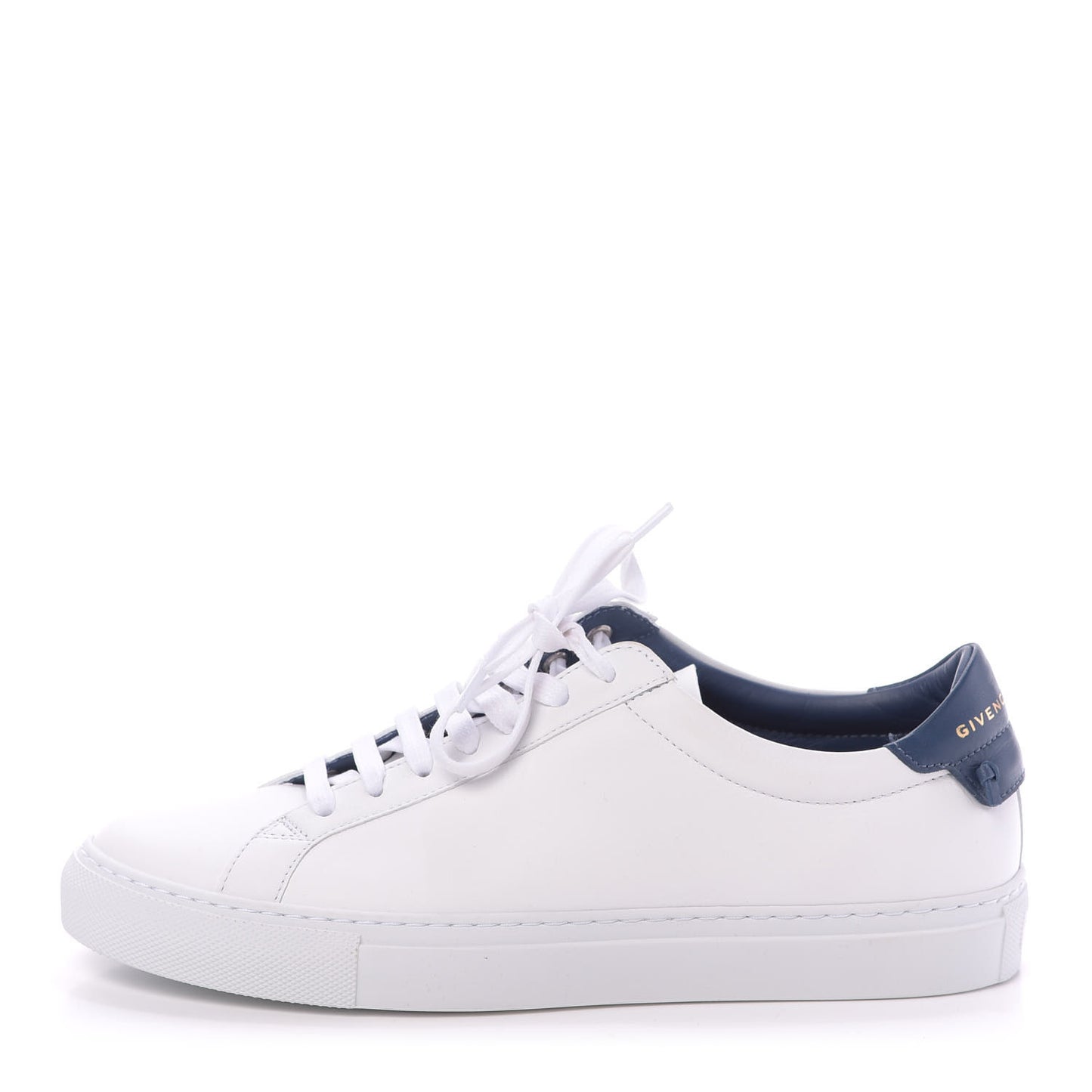 Calfskin Womens Urban Street Sneakers 38.5 White Blue
